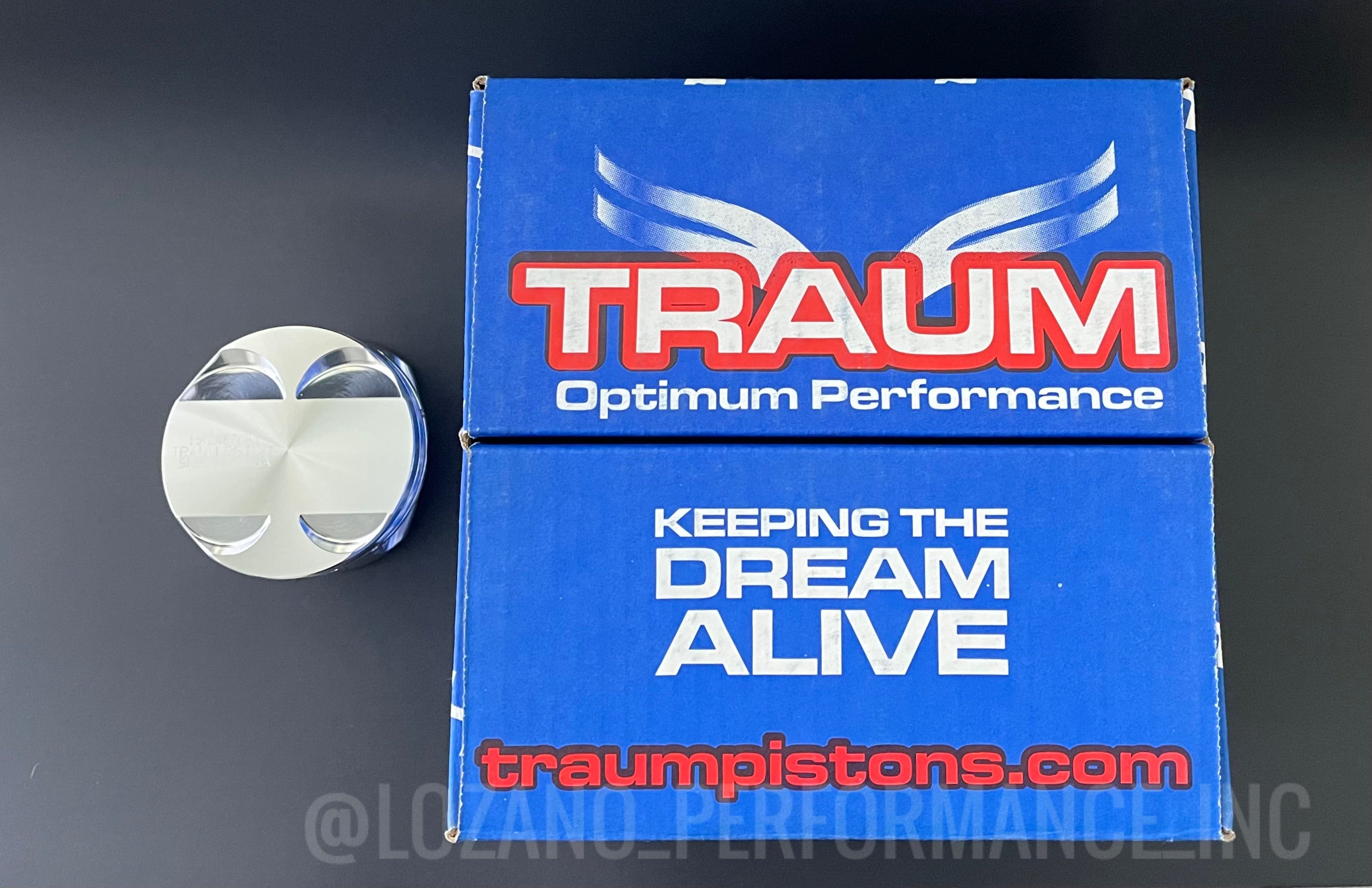 TRAUM Heavy Duty PIN HONDA / ACURA FLAT TOP 87MM BORE, 10.0:1 COMP. FO ...